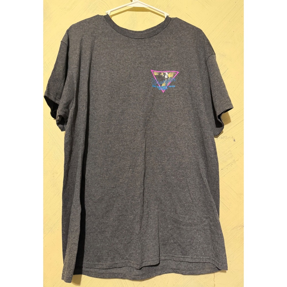 Wrangler Mens Greatest Show On Dirt Rodeo Graphic T-Shirt Charcoal Heather L NWT